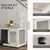 PawHut - cage d'intérieur 2 portes pour chien en bois - blanc naturel PawHut - cage d'intérieur 2 portes pour chien en bois - blanc naturel