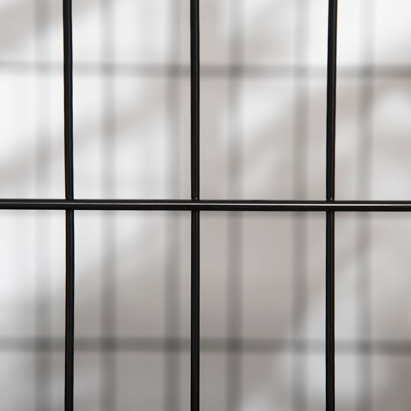PawHut - cage d'intérieur 2 portes pour chien sur roulettes - noir