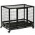 PawHut - cage d'intérieur 2 portes pour chien sur roulettes - noir