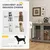 PawHut - cage d'intérieur 1 porte pour chien en bois - gris