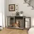PawHut - cage d'intérieur 1 porte pour chien en bois - gris
