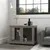 PawHut - cage d'intérieur 1 porte pour chien en bois - gris