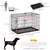 PawHut - cage d'intérieur pliable double porte pour chien - noir