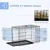 PawHut - cage d'intérieur pliable double porte pour chien - noir