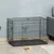 PawHut - cage d'intérieur pliable double porte pour chien - noir