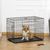 PawHut - cage d'intérieur pliable double porte pour chien - noir