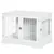 PawHut - cage d'intérieur 3 portes pour chien en bois - blanc