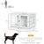PawHut - cage d'intérieur 3 portes pour chien en bois - blanc