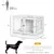 PawHut - cage d'intérieur 3 portes pour chien en bois - blanc