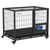 PawHut - cage d'intérieur 2 portes pour chien sur roulettes - noir