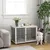 PawHut - cage d'intérieur 1 porte coussin pour chien en bois - blanc PawHut - cage d'intérieur 1 porte coussin pour chien en bois - blanc