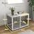 PawHut - cage d'intérieur 1 porte coussin pour chien en bois - blanc PawHut - cage d'intérieur 1 porte coussin pour chien en bois - blanc