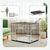 PawHut - cage d'intérieur pliante 2 portes coussin pour chien - noir