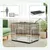 PawHut - cage d'intérieur pliante 2 portes coussin pour chien - noir