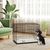 PawHut - cage d'intérieur pliante 2 portes coussin pour chien - noir