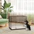 PawHut - cage d'intérieur pliante 2 portes coussin pour chien - noir