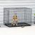 PawHut - cage d'intérieur pliable double porte pour chien - noir