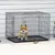 PawHut - cage d'intérieur pliable double porte pour chien - noir