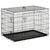 PawHut - cage d'intérieur pliable double porte pour chien - noir