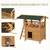 PawHut - Niche Villa Multi-équipement H.73 cm - Bois naturel