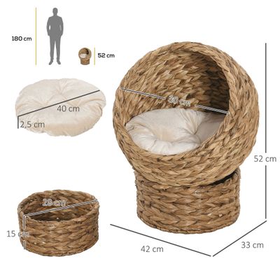 PawHut - Panier chat lit confort style cosy