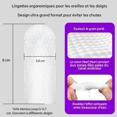 FurryFusion Lingettes pour le soin des oreilles des animaux,50 unités