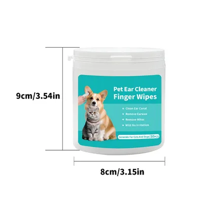 FurryFusion Lingettes pour le soin des oreilles des animaux,50 unités