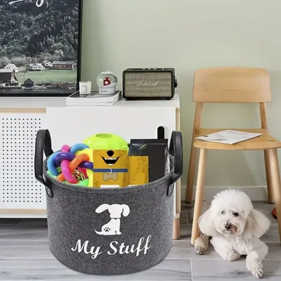 FurryFusion Panier de rangement en feutre