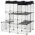 PawHut - cage chat modulable 3-niv H.105 cm - noir