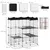 PawHut - cage chat modulable 3-niv H.105 cm - noir