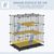 PawHut - cage rongeurs modulable 3 niveaux H.119 cm - noir