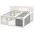 PawHut - clapier lapin design multi-portes - gris