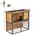 PawHut - Cage Lapin 2N 3 Portes Verrou - H.81 cm - Orange