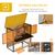 PawHut - Cage Lapin 2N 3 Portes Verrou - H.81 cm - Orange