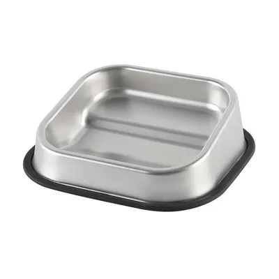 FurryFusion Gamelle carrée biseautée en acier inoxydable pour chien