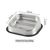 FurryFusion Gamelle carrée biseautée en acier inoxydable pour chien