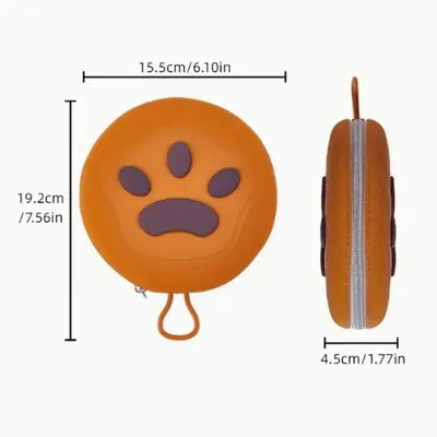 FurryFusion Bol en silicone pliable double pour chien de voyage