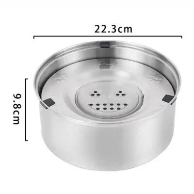 FurryFusion Abreuvoir flottant en acier inoxydable pour chats et chiens