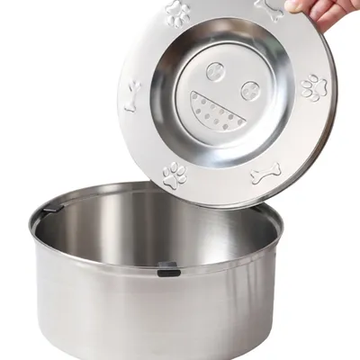 FurryFusion Abreuvoir flottant en acier inoxydable pour chats et chiens