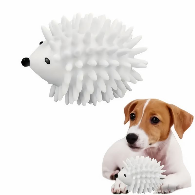 FurryFusion Jouet en caoutchouc hérisson pour chien