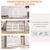 PawHut - barrière sécurité modulable pliable avec porte H.76 cm - blanc