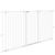 PawHut - Barrière pliable 3 panneaux verrouillable H.120 cm - blanc