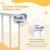 PawHut - Barrière pliable 3 panneaux verrouillable H.120 cm - blanc