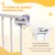 PawHut - Barrière pliable 3 panneaux verrouillable H.120 cm - blanc
