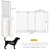 PawHut - Barrière pliable 3 panneaux verrouillable H.120 cm - blanc