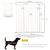 PawHut - Barrière sécurité réglable sans perçage - H.104.1 cm - blanc