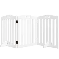 PawHut - Barrière sécurité chien adaptable - H.61 cm - blanc