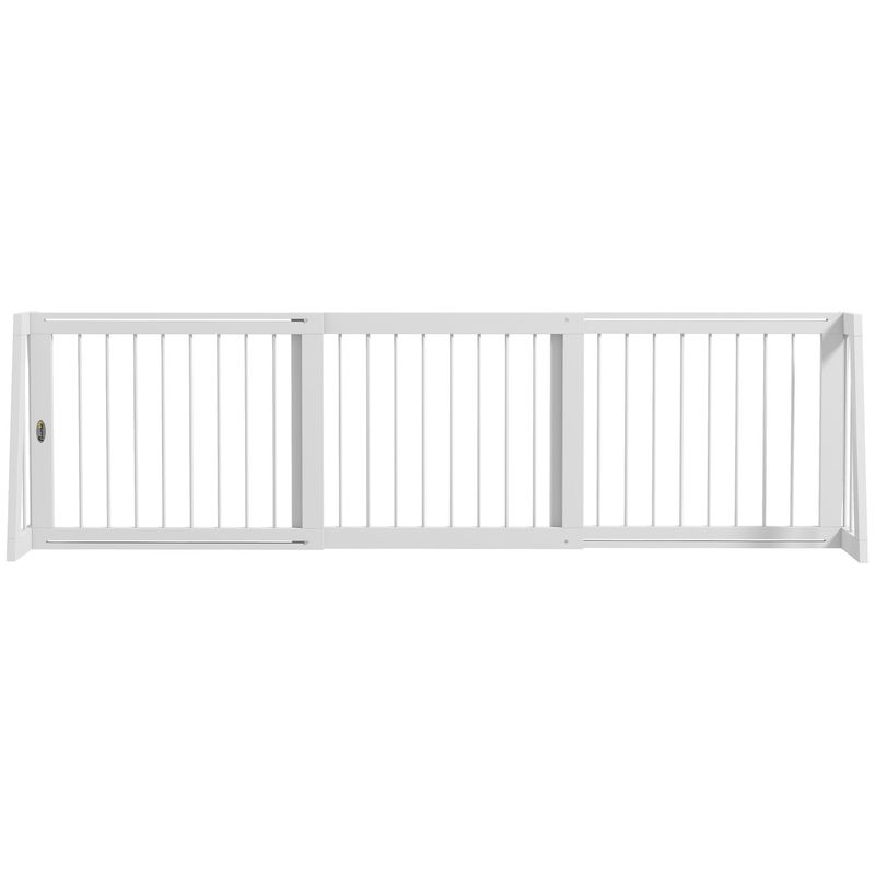 PawHut - barrière sécurité chien rétractable H.56 cm - blanc