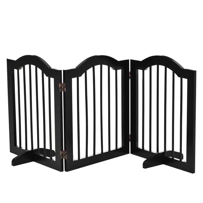 PawHut - Barrière modulable sécurité animaux H.61 cm - noir