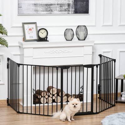 PawHut ? Barrière de sécurité parc enclos chien modulable pliable
